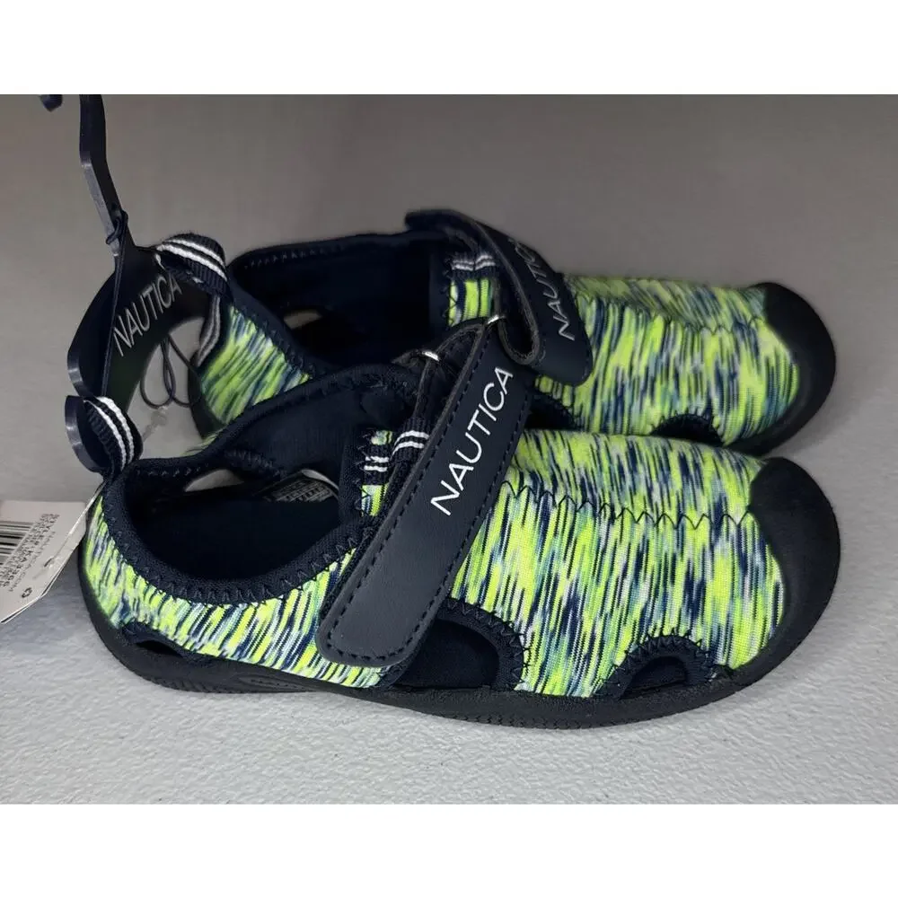 Toddler’s Nautica Kettle Gulf Water Shoes Navy Lime Heather Size 9